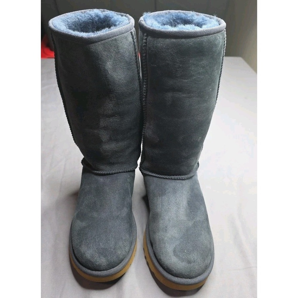 UGG Midnight Blue Shearling Classic Tall Boots Size 6